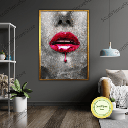 kiss me art canvas, canvas print, ready to hang, framed wall decor, romantic kiss, love art