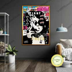 marla graffiti art canvas print, ready to hang, framed wall art, urban street art, contemporary decor