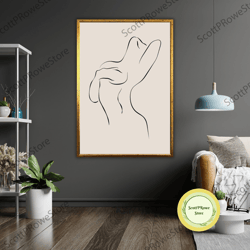 minimalist nude woman canvas print, framed artwork, ready to hang, contemporary wall decor