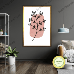 petals in harmony art canvas print, ready to hang, floral wall decor, framed canvas, nature inspired