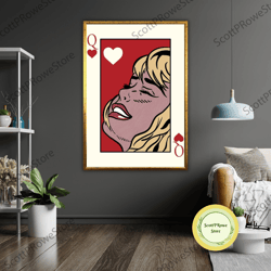 pop art comics art canvas print, ready to hang, framed wall decor, modern comic book art, unique gift