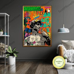 pop art david canvas print, framed wall decor, ready to hang, contemporary artwork