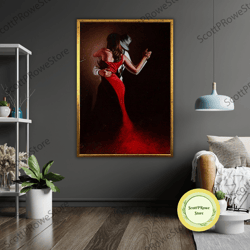 ritmo flamenco canvas print, ready to hang, framed wall art, spanish dance decor, flamenco dance, music lover gift