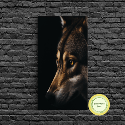 Animal Prints, Timber Wolf, Portrait Of A Wolf, Framed Canvas Print, Wolf Photography Art, Timber Wolves Art