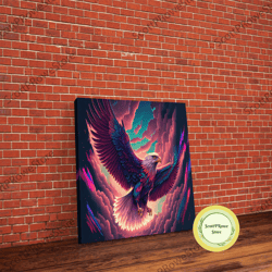 birds of paradise 3 watercolor parrots framed canvas print colorful boho style wall decoration