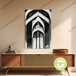 black and gold art deco wall art, framed canvas print, 1920s art deco print, stylish art deco canvas poster, framed or u