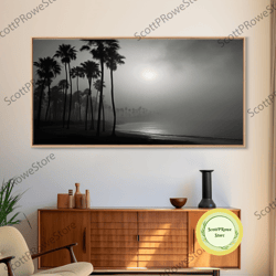 black and white bonsai tree, framed canvas print, ready to hang framed wall art, living room wall hanging