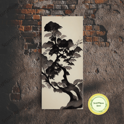 black and white fantasy dragon, framed canvas print