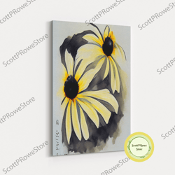 black cat witch's familiar casting spells, spellbook, framed canvas print, vintage halloween decor, halloween wall art,