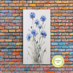 black panther on the hunt in the jungle, glowing blue eyes, synth wave aesthetic art, framed canvas print