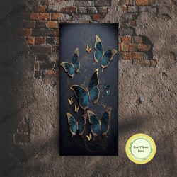 blue bachelor buttons art print - framed giclee oil painting print - oil painting still life original - large flower can