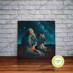 boho whimsical wall art, pastel desert print, framed canvas art, unique wall art, minimalist mcm style wall art, landsca