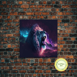 cosmic keyboard, galaxy music art framed canvas print, electric keyboard, instrument art, studio wall decor