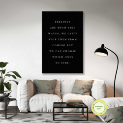 typographic wall art, motivational canvas art, lettering black wall decor, roll up canvas, stretched canvas art, framed