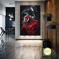 venom wall art, movie canvas art, cinema wall decor, roll up canvas, stretched canvas art, framed wall art painting