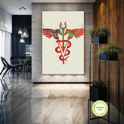 veterinary wall art, animal hospital canvas art, colorful wall decor, roll up canvas, stretched canvas art, framed wall