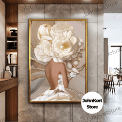 framed canvas ready to hang, tiger canvas painting, tiger poster, modern wall art, animal canvas print, animal wall art,