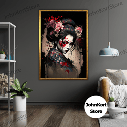 framed canvas ready to hang, graffiti art canvas, street art painting, urban wall decor, spray painted canvas, modern ar