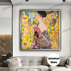 framed canvas ready to hang, gold woman canvas painting, golden girl wall art, gold glitter canvas print, golden elegant