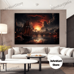 framed canvas ready to hang, ostrich canvas painting, ostrich bird animal canvas print, ostrich wall art, birds canvas a