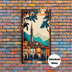 italy wall art, italy print, lake como, italy poster, travel wall print, travel poster, travel artwork, wall poster, can