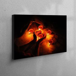 canvas wall art, large wall art, 3d wall art, inspirational art workplace decor, candles canvas art, quote wall decor, c