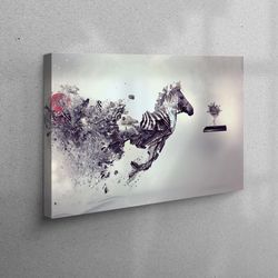 canvas wall art, wall art workplace decor, wall art, horse wall decor, surrealist wall decor, contemporarymodern canvas