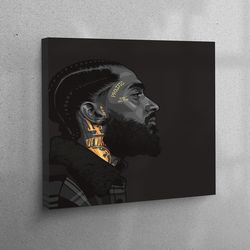 canvas wall art, wall art workplace decor, wall decor, nipsey hussle, rap workplace decor, nipsey hussle art workplace d