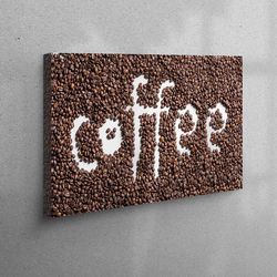 coffee workplace decor, brown wall art, coffee lover gift, modern workplace decor, home decor workplace decor, framed wo