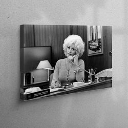 dolly parton workplace decor, country lover workplace decor, music fan wall art, woman poster, canvas wall art, famous w