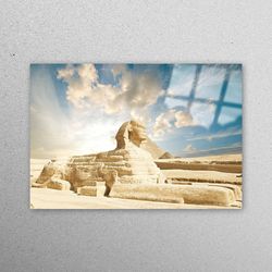 glass art, workplace decor, glass wall decor, giza landscape wall art, view workplace decor, landscape glass art, sky la