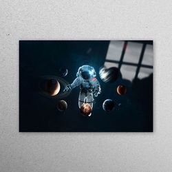 glass wall art, workplace decor, glass wall decor, solar system wall art, planet glass wall, space landscape glass art,