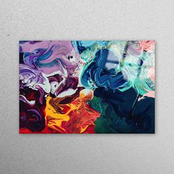 glass wall art, mural art, workplace decor, acrylic paintings print, colorful abstract workplace decor, abstract workpla