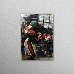 glass wall art, mural art, wall decor, american spors glass wall, sport wall art, famous workplace decor, man cave glass