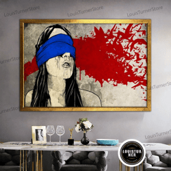 decorative wall art, banksy canvas decors, banksy canvas, street wall art, graffiti painting, banksy graffiti art, canva
