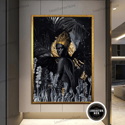 decorative wall art, ethnic canvas art, women wall art, canvas wall art, ethnic women wall art, african woman wall art,