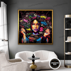 decorative wall art, ethnic canvas art, women wall art, canvas wall art, ethnic women wall art, african woman wall art,