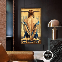 decorative wall art, fashion women's popular canvas painting, ethnic woman canvas print, woman canvas painting, sparkly