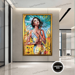 decorative wall art, female figure canvas art, woman canvas, fashion canvas print, woman canvas art, fashion poster, rea