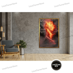 decorative wall art, fire couple canvas art, love balance canvas, love couples art
