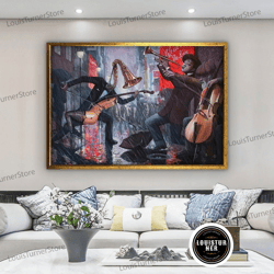 decorative wall art, large dancing painting, couple wall art, dance home painting, dancers wall art, party gifts, dance