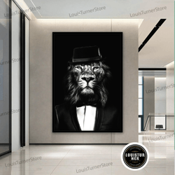 decorative wall art, lion canvas print, office wall decor, motivational modern art, wall art canvas design, framed canva
