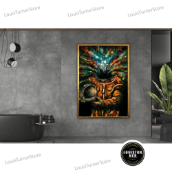 decorative wall art, outer space, astronaut in space, astronaut canvas, space canvas print