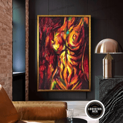 decorative wall art, sexy woman canvas painting, nude woman wall art, erotic woman canvas painting for bedroom, woman ca