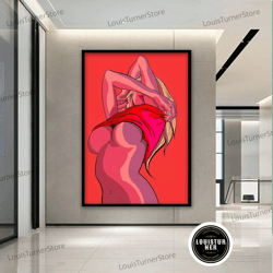 decorative wall art, sensual naked woman, nude poster, sexy canvas art, naked woman poster, sexy woman canvas art, sensu