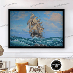 decorative wall art, ship wall art, warship canvas, ship canvas painting, canvas print, ship poster, ship painting, fram
