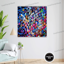 decorative wall art, graffiti spray cans art canvas print, ready to hang, framed wall decor, urban street art, graffiti