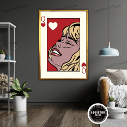 decorative wall art, pop art comics art canvas print, ready to hang, framed wall decor, modern comic book art, unique gi