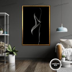 decorative wall art, seductive woman art canvas, sexy wall decor, sensual artwork, erotic bedroom print, modern home dec