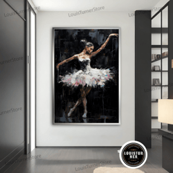 decorative wall art, ballerina canvas, effect ballerina girl print, ballerina wall art, ballerina canvas print, ballerin